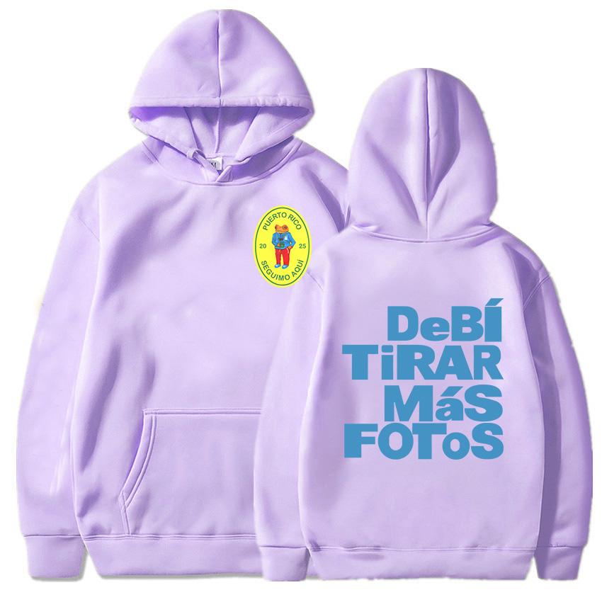 DTMF Деби Тирар Мас Фотос 2025 Толстовки для нового альбома Bad Bunny Знаменитый певец Толстовки Одежда с графическим принтом Женская толстовка для девочек