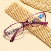 Flowers Vintage Ultra Light Frame Anti-Blue Light Eyeglasses Eye Protection Reading Glasses