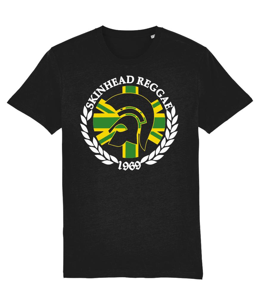 Skinhead Reggae 1969 Jamaica Union Jack Ska Organic Cotton Vegan Black White