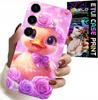 Etui Do Samsung Galaxy S23 Fe - Słodka Kaczucha, Kaczka Na Różowym Tle