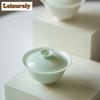 100 мл белая фарфоровая бамбуковая теневая гайвань бутик однотонная тонкая шина чайная супница крышка для чайника чаша для чайных украшений