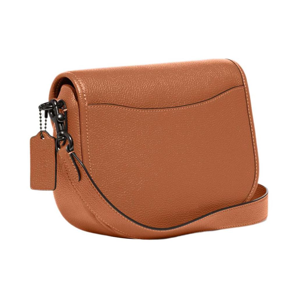 Новая кожаная сумка-седло COACH Willow, сумка на плечо, сумка кроссбоди, женская шафраново-коричневая CA094-V5NP6