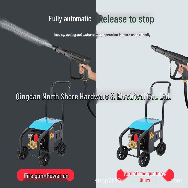 Промышленная мойка высокого давления 220 В - Мощный коммерческий очиститель с автоматическим водяным пистолетом