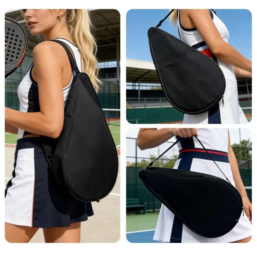 Soft Face Tennis Paddle Bag Adjustable Strap Racket Bag Durable Tennis Shoulder Bags Unisex
