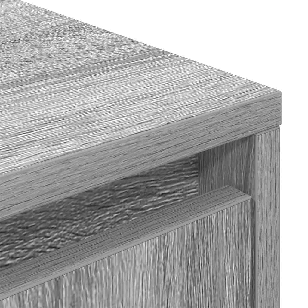 TV Stand with LED Lights Grey Sonoma 193.5x41x50 cm