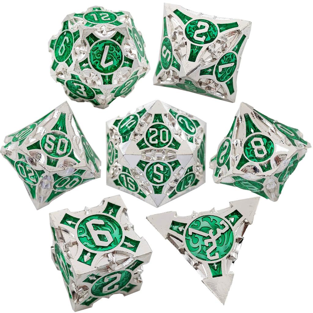 Metal coc running dice dnd dragons and dungeons multi-faceted rpg dice cthulhu d20 настольная игра