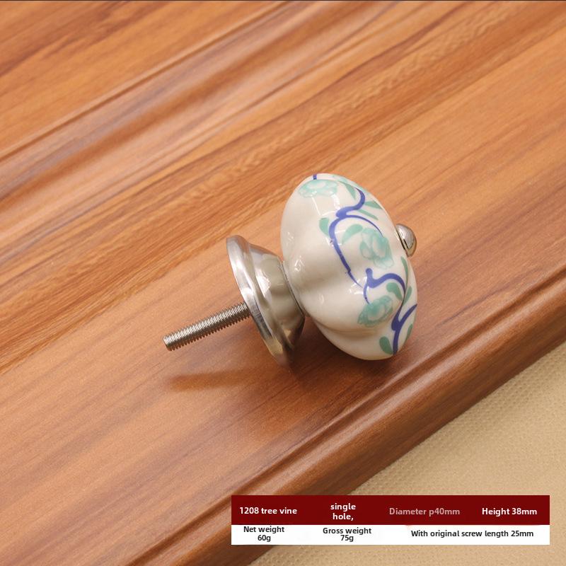 Американская современная керамическая ручка-тыква - круглая, с одним отверстием для шкафов и гардеробов