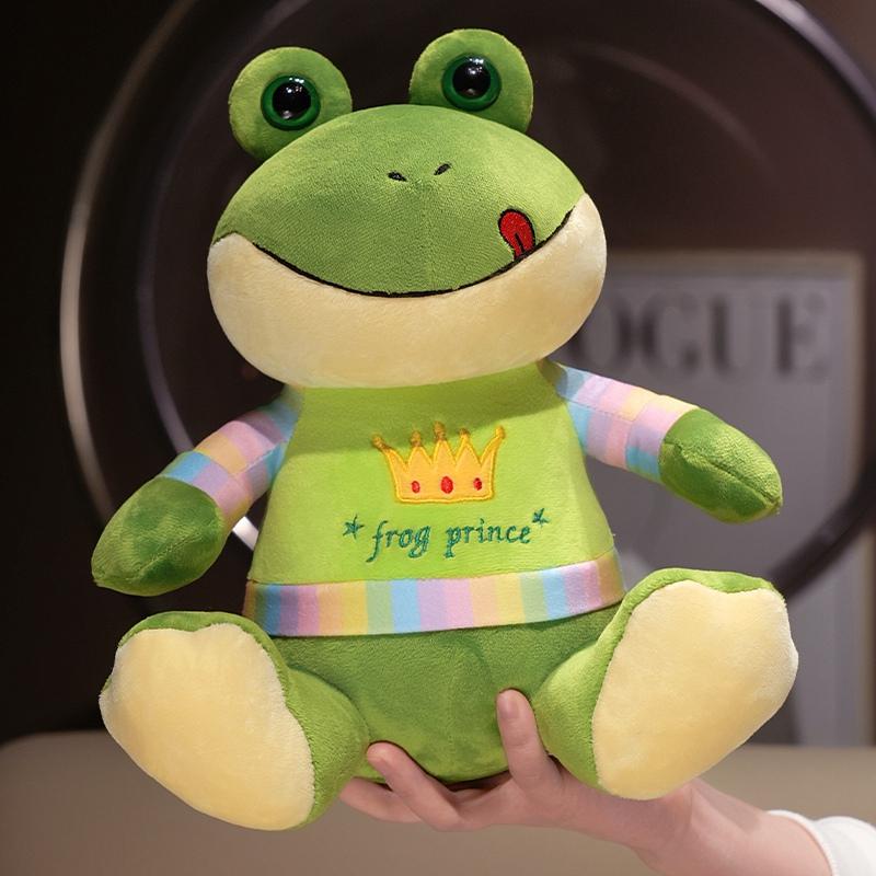 27cm Cute Animal Frog Plush Doll Cartoon Gentleman Bow Tie Guitar Frog Reptile Plush Toy Home Decoration Gift For Children