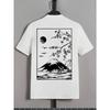 Футболка с визитной карточкой Tokyo Sakura Mount Fuji, мужская модная футболка, хлопковая летняя повседневная футболка в стиле хип-хоп, свободная хлопковая футболка