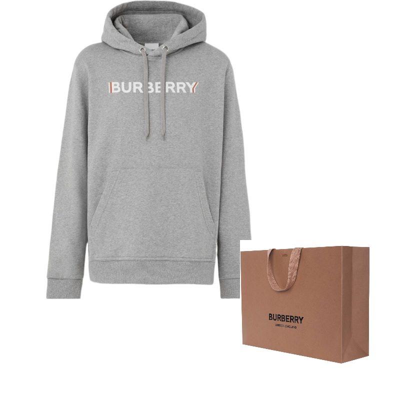 Burberry Logo Print Cotton Hoodie 80529791