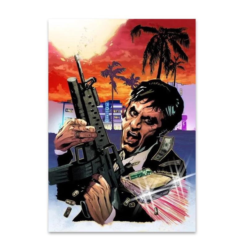 Классическая кинозвезда Тони Монтана Постеры и принты Картины на холсте Настенные картины для бара Гостиная Домашний декор Cuadros