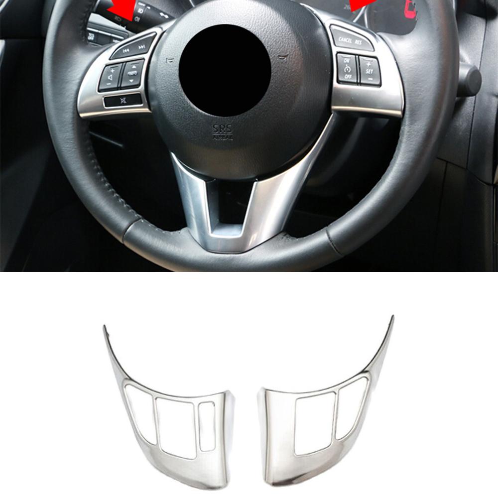ABS матовый для Mazda CX-5 CX5, кнопка переключения на руле, накладка на панель, аксессуары для салона автомобиля 2012 2013 2014 2015 2016