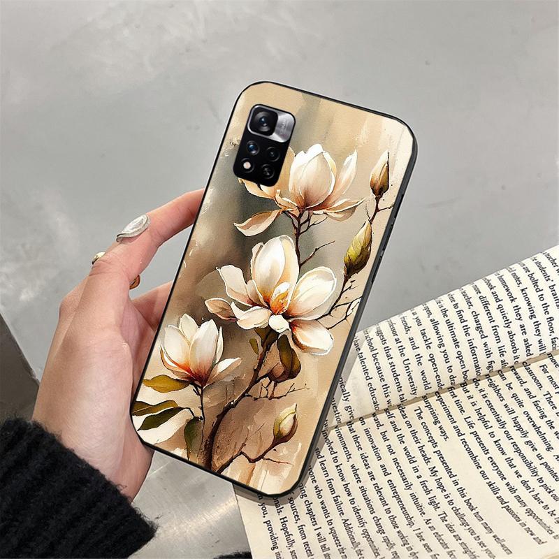 Чехол для телефона 'Цветок магнолии' для Xiaomi Redmi note 14 Pro Plus 14 13 12 11 10 Pro 14S 12S 11S Redmi 14C 13C
