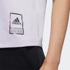 adidas Повседневная полосатая футболка с круглым вырезом и короткими рукавами Женские футболки Светло-фиолетовая FT2908