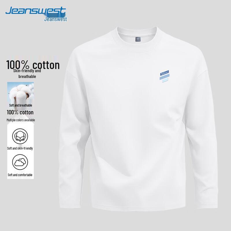 Мужская футболка с длинным рукавом из чистого хлопка Jeanswest