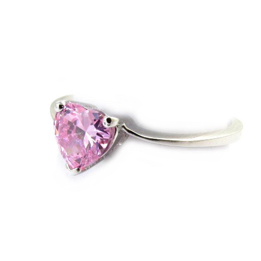 Серебряное кольцо 'Love' розовое