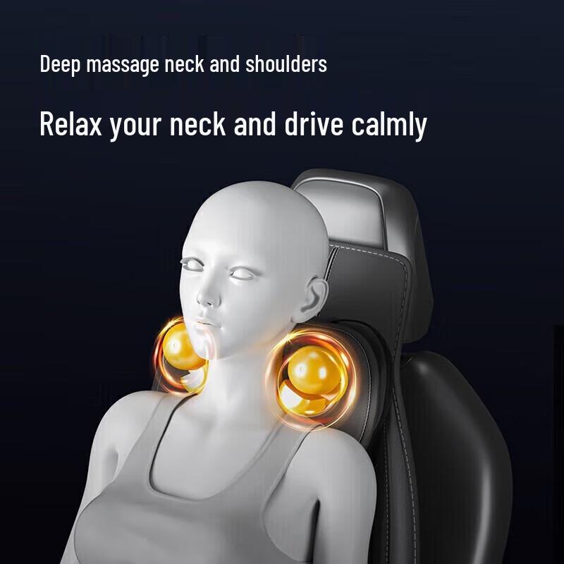 CLORIS Full Body Back & Neck Massage Cushion for Car & Home CN plug (adapter included)