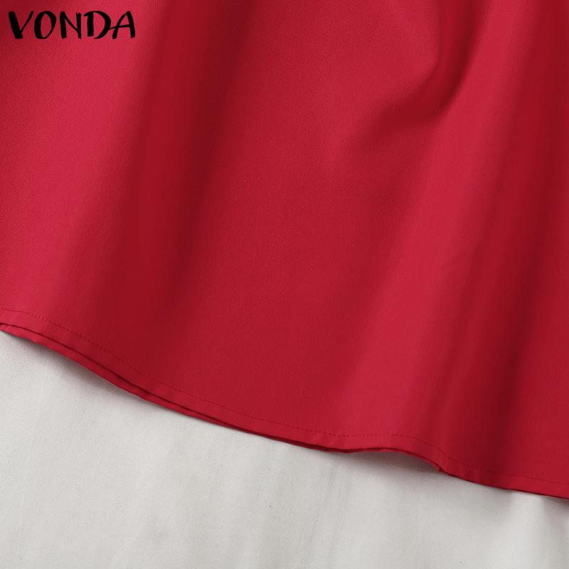 VONDA Женские летние блузки Bubble с короткими рукавами и оборками на открытых плечах