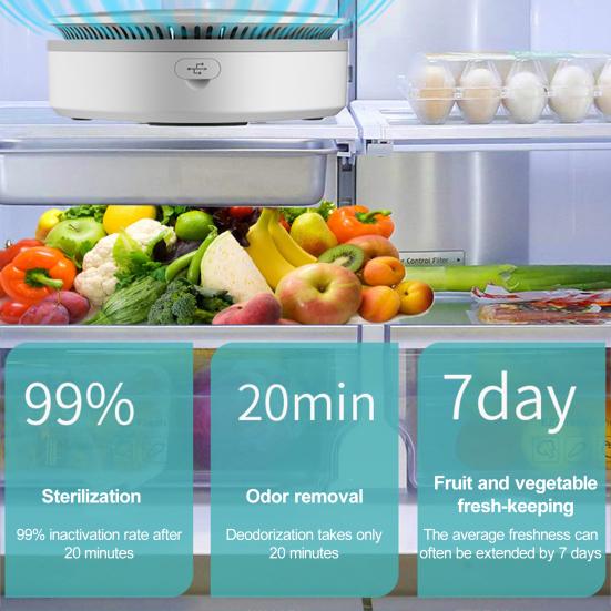 Машина для удаления запахов, очиститель воздуха, беспроводной портативный энергосберегающий малошумный освежитель воздуха для холодильника с запахом дыма