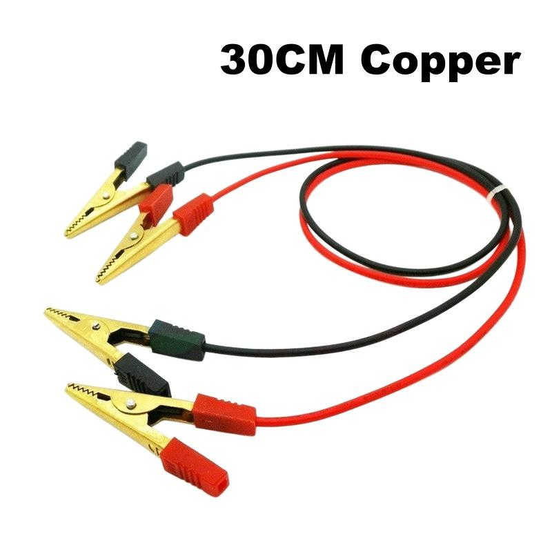 2Pcs Red Black Double-ended Crocodile Clips Insulated Alligator Test Leads for Student Physics Experiment DIY Making