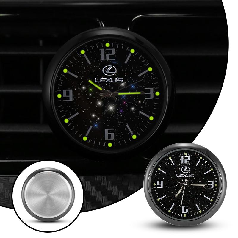 FIQK8 Car Stickers Digital Car Clock Night-light Clock Auto Parts For Lexus LS LC RZ IS350 ES300 GS350 CT200h GX460 LX570 RX500h NX300