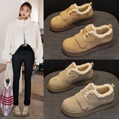 Зимняя мода женские теплые туфли на плоской подошве в стиле Мори женские туфли на плоской подошве зимние теплые зимние туфли