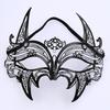 Venetian Masquerade Metal Mask With Rhinestones Half Face Halloween Party Stage Performance