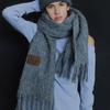 ihr WOOL MIXED BOLD MUFFLER / CHARCOAL