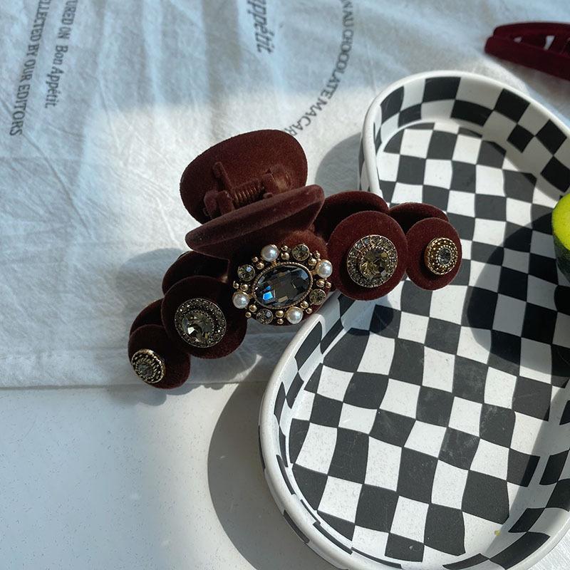 Барочные хрустальные заколки для волос, украшения для женщин, китайский бутик, головной убор, роскошные украшения для волос ручной работы с драгоценными камнями, заколки