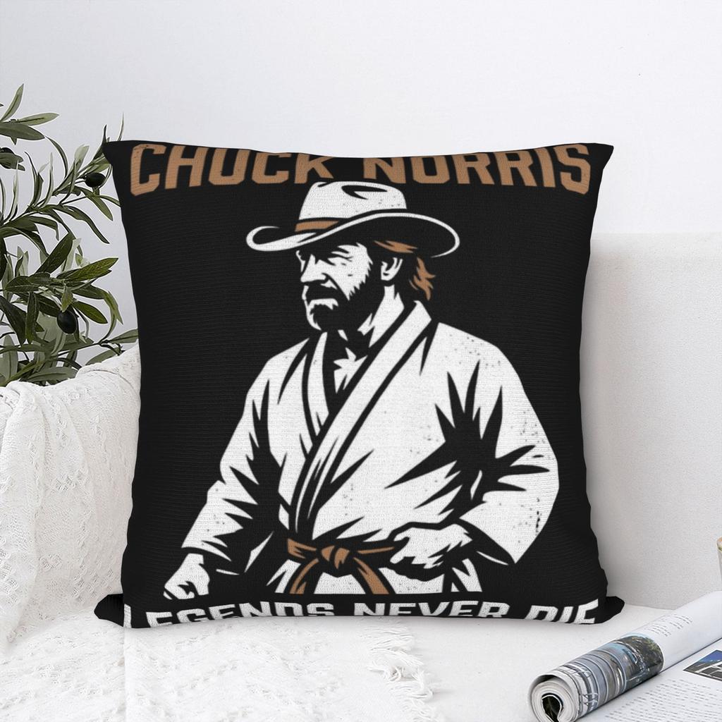 Decorative Pillowcase Rip Chuck Norris Never Dies Stuff Bed Pillow Case Cover Square Style Multiple Sizes
