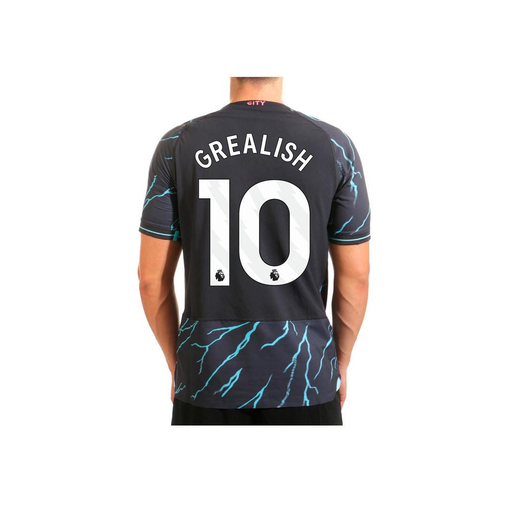 Puma Manchester City Third Authentic Jersey 2023/24 Season with Lightning Pattern Men Jersey Navy-Blue 770459-03