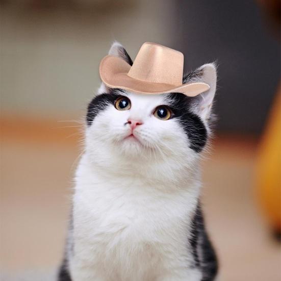 Ковбойская шляпа для домашних животных для маленьких собак и кошек, кепка для косплея, пляжная шляпа с козырьком, костюм щенка, аксессуары для уличной вечеринки, реквизит для фотосессии