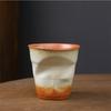 Creative Hand-Squeezed Ceramic Cup Retro Pleated Cup Coarse Pottery Imitation Paper Cup Irregular Coffee Cup Niche Mug