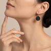 Black White Round Ball Ear Buckles Zinc Zinc Alloy Dangle Earrings Fashion Polka Dot Earrings  Party Wear