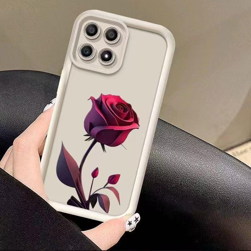 Эстетичный чехол для Apple iPhone с красной розой для iPhone 17, 16 Pro Max, 15 Pro, 14 и 13 - Европейский и американский дизайн