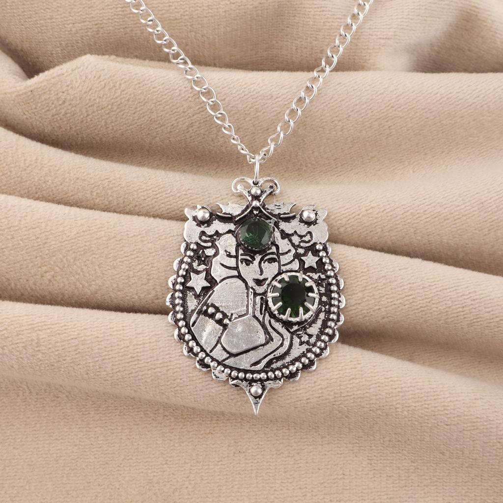 Green Tourmaline Gemstone 925 Sterling Silver Women Jewelry Partywear Pendant 1.9" Precious Gift For Wife CP-44-15