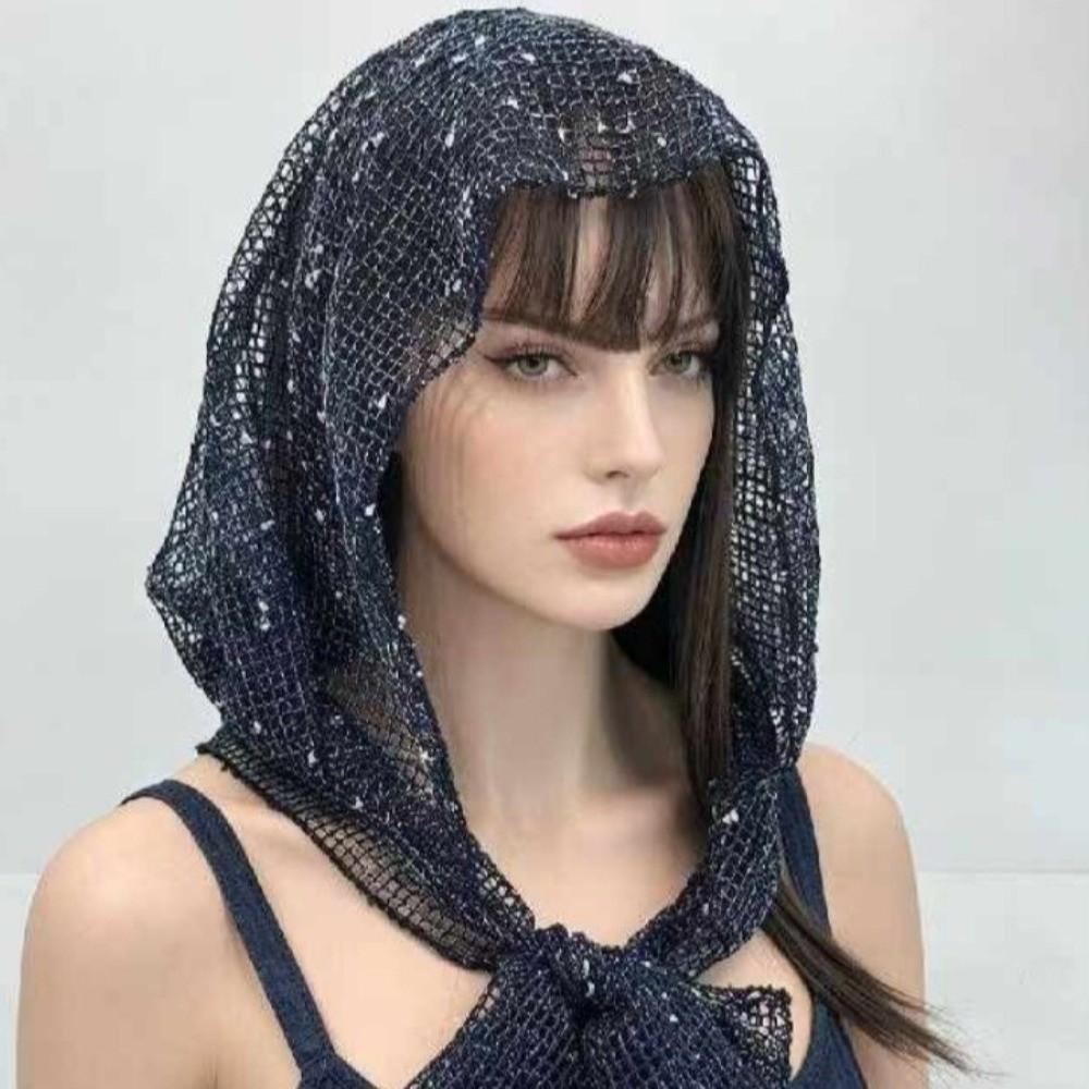 Дышащий головной платок с капюшоном, шаль-накидка в стиле Y2K, шапочка, повязки на голову в стиле фэнтези, ближневосточный стиль