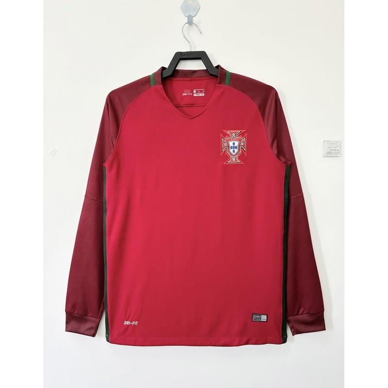 Retro Portugal National Team Soccer Jersey C 17 Figo 7 Euro Cup Vintage Football Shirt Short Sleeve Long