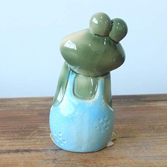 Керамическая фигурка лягушки, набор из 3 штук Высота 10 см [TASINO] 15,5 см, см, 6,5