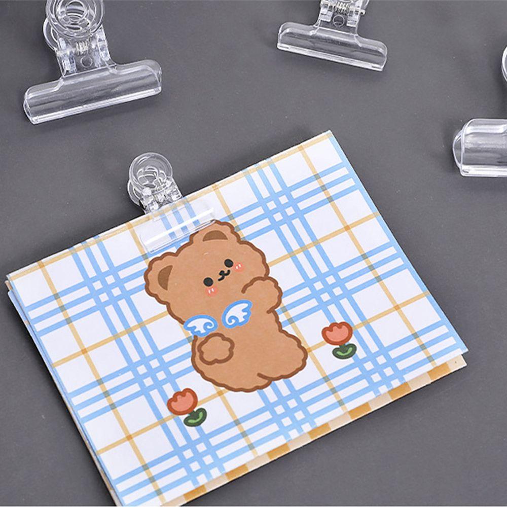 Acrylic Transparent Office Supplies Long Tail Clip Dovetail Clamp Memo Folder Food Storage Clip