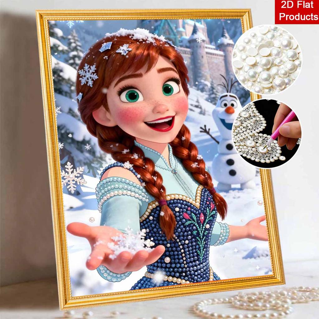 Disney DIY Жемчужная живопись Замороженная Анна Декоративная картина Креативные украшения Подарки друзьям Настольные украшения Украшение дома