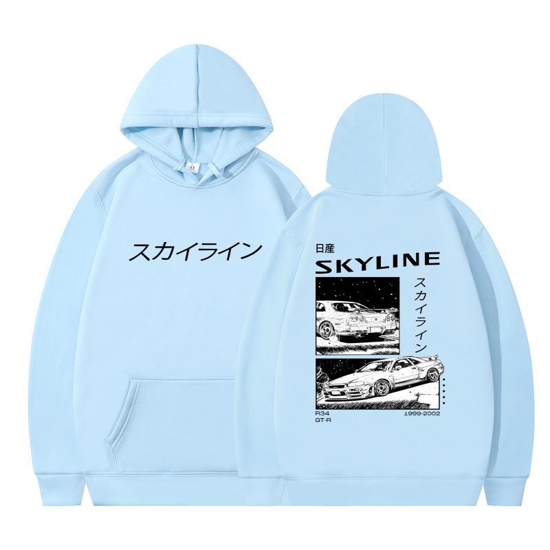 Autumn and Winter New Anime Drift AE86 Initial D Printing Fashion Casual Hooded Men's and Women's Sweatshirt