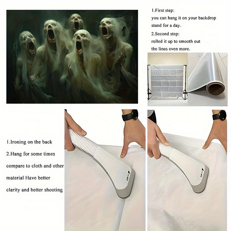 One 2D flat Halloween party polyester background cloth - ghost, zombie and fog design, suitable for festival decoration