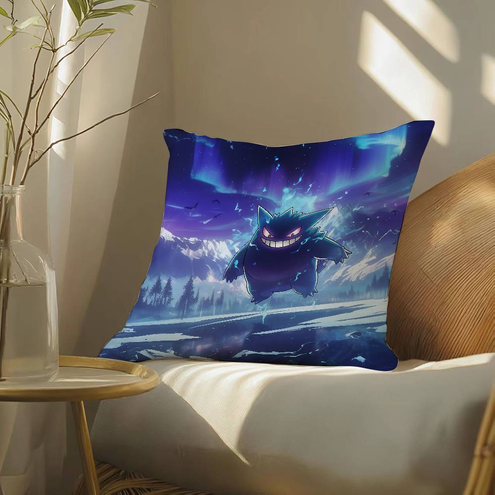 Pokemon Battle Arena Anime Plush Pillow Cover Soft Short Plush Cushion Cover For Sofa Bedroom Living Room Decor Gift