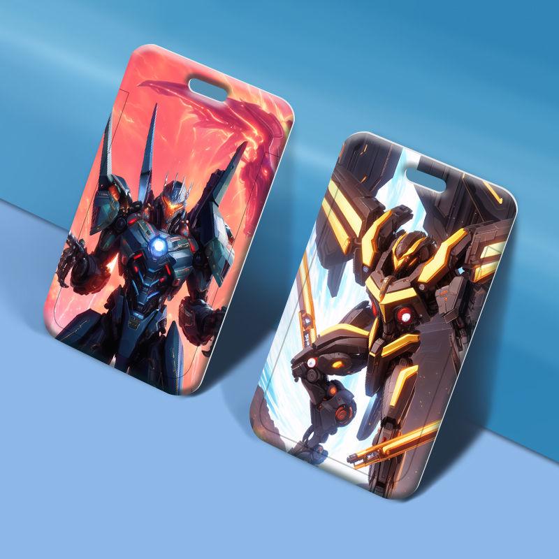 Пластиковый выдвижной держатель для ID-карты на тему Gundam для студентов