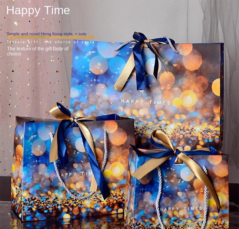 10 шт. Счастливое время Подарочный пакет Упаковочный мешок День рождения Сумочка конфеты бумажный пакет сумка для хранения Рождественский фестиваль