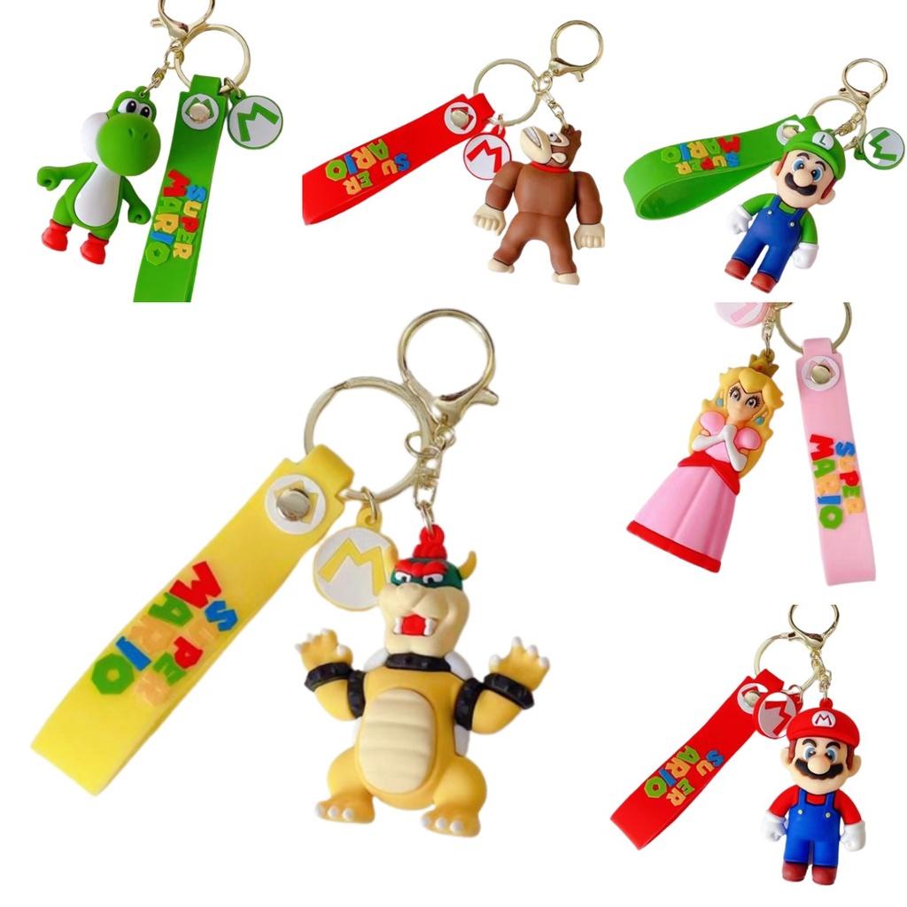 Princess Peach Keychain Super Mario Bros Nintendo Pendant Bag Charm