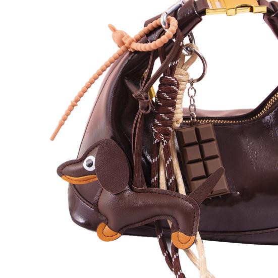 Yousheng Такса Собака Сумка Подвеска Шармы для сумки с Плетеным Зонтом Выдвижная Веревка Ключи Сумки Кошельки Аксессуары