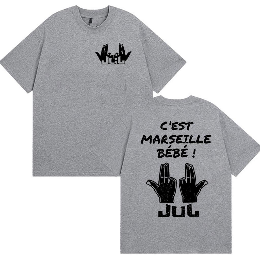 JUL Cest Marseille Bb Album 2026 Print Shirts Unisex Unisex Clothing Fashion Y2K Short Sleeve Tshirt Casual Cotton Tops Tees