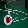 BELLA BOX Oval Pendant Necklace Multiple Colour Fashion Wedding Engagement Jewelry